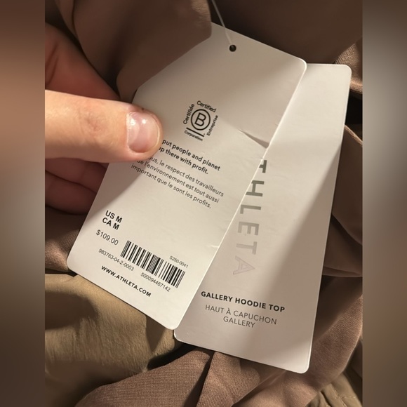 Athleta Gallery Hoodie Top // Rustic Beige - Picture 7 of 7